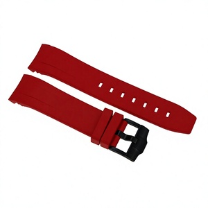 Correa de Reloj de Caucho Vulcanizado de Alta Calidad, Color Rojo, Orificios de 1.8mm y 2.5mm, 22mm, Modelo SKX007 - Product Image 5