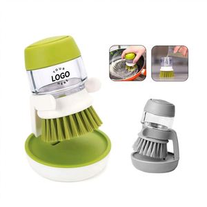 OEM Custom Logo Kitchen <b>Brush</b> with Soap Dispenser, Perfect for Corporate Giveaways - Product Image 3