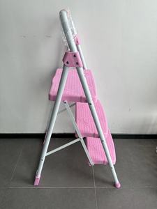 Roze Staal Huishoudelijke <span class=keywords><strong>Ladder</strong></span> Moderne Ontwerp Folding Stap <span class=keywords><strong>Ladder</strong></span> Voor Thuisgebruik - Product Image 3
