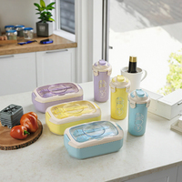 Boîtes à lunch en gros, style nordique, portables, hermétiques, avec compartiments, pour la conservation des aliments, ensemble de boîtes bento pour enfants