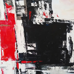 Vente en gros d'œuvres d'art personnalisées pour hôtels <span class=keywords><strong>noir</strong></span> <span class=keywords><strong>blanc</strong></span> abstrait toile Art mural <span class=keywords><strong>rouge</strong></span> accent dynamique atmosphère luxe espace décor huile - Product Image 5