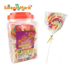 手工制作彩虹棒棒糖水果味清真硬糖儿童糖果