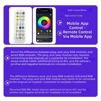 Módulo de Luces Diurnas RGB de 12V con Cambio de Color y Control Remoto por Aplicación para F48 F49 16-19