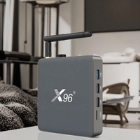 Boîtier TV Q8 8K Amlogic S905X4 Quad Core Android 14 avec télécommande vocale, WiFi 5G/2.4G, lecteur multimédia intelligent OTT