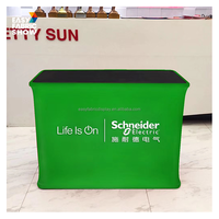 Comptoir en tissu personnalisé à sublimation automatique pour salons professionnels, roadshows, supermarchés et événements