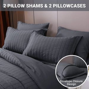 7 cái bộ đồ giường <span class=keywords><strong>Set</strong></span> với Comforter mềm sợi nhỏ bedlinen <span class=keywords><strong>Set</strong></span> cho vua nữ hoàng kích thước đầy đủ dễ dàng chăm sóc chống nhăn - Product Image 2