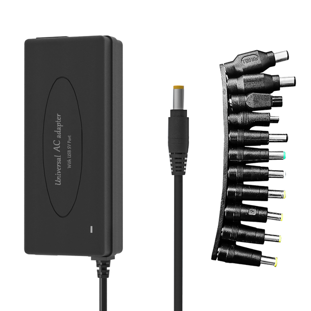 90W Manual Universal Charger DC 5.5*2.1 Laptop AC Power Adapter Notebook Charging Adapter With 8 Standard Tips