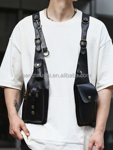 Sac de poitrine pour <span class=keywords><strong>moto</strong></span> D2039 pour hommes et femmes - Gilet de <span class=keywords><strong>moto</strong></span> et sac à dos de voyage de style messager - Product Image 1