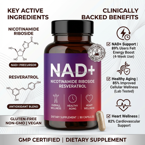 Capsule NAD+ OEM Etichetta Privata, Riparazione DNA, Difesa dall'Invecchiamento, Funzione Cerebrale, Integratore NAD+ Puro per Energia - Product Image 2