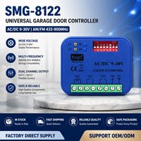 Récepteur d'ouverture de porte de garage WiFi 2CH 433-900MHz AC DC 9-30V, contrôleur de commutateur compatible avec Alexa Google Tuya 8122