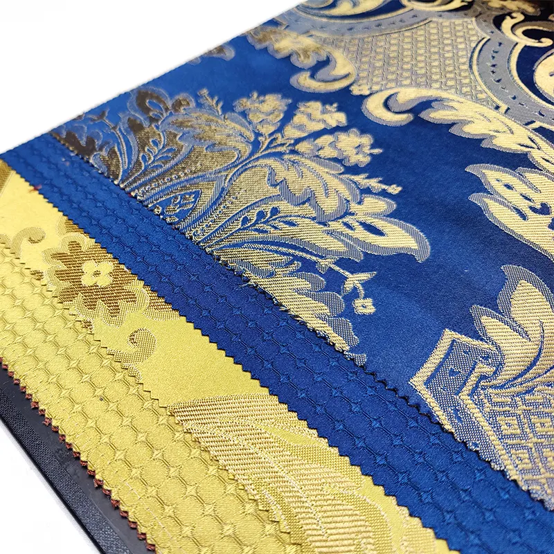 JK5012-46 all'ingrosso di lusso classico blu Royal ricamato tende oscuranti tessuti Jacquard soggiorno
