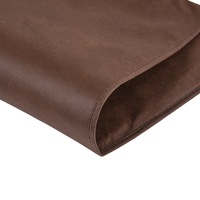 Housse de vêtement écologique en non-tissé brun avec fermeture éclair, impression personnalisée du logo, sacs pour costumes pour un rangement anti-poussière