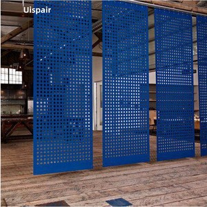 Paravent suspendu moderne et minimaliste insonorisant en feutre ajouré, cloison de <span class=keywords><strong>bureau</strong></span> décorative, séparateur d'espace - Product Image 3