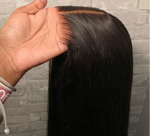 Pelucas de Cabello Humano Brasileño Liso 13x4 Sin Pegamento, Pre-cortadas y Listas para Usar, con Nudos Blanqueados y Encaje HD Transparente Pre-depilado - Product Image 2