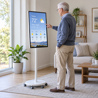 Afficheur numérique intelligent ODM Android avec écran tactile LCD 10 points, interactif vocal, rotatif et intégré pour métro