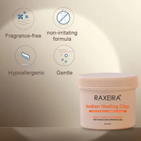 Masque d'argile indienne végétalienne à marque privée 100% naturelle à base de bentonite de calcium pour le nettoyage des pores, vente en gros