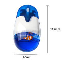 Souris sans fil flottante pour mini poisson d'usine pour connexion à un ordinateur portable