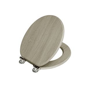 Couvre-siège de toilette à dégagement rapide en MDF européen Matériau en bois gris en forme de <span class=keywords><strong>O</strong></span> moderne - Product Image 3