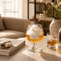Bougie parfumée personnalisée en verre à whisky ou bière, bougie dessert en cire de soja et gelée, senteurs variées, vente en gros, marque privée, OEM