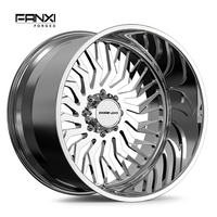 Velg Tempa Poles Cekung 22x12 24x14 26x16 6x135 8x170 8x180 8x6.5 untuk Mobil SUV Off-road, Truk Pikap Chevrolet GMC Ford