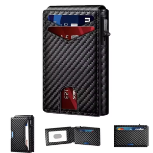 Ultra Thin Magnetic Pop up Card <strong>Wallet</strong> Mens <strong>RFID</strong> <strong>Blocking</strong> Tactical Slim Card Holder Bifold Front Pocket Credit Card - Product Image 2