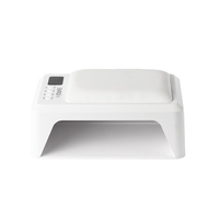 Lampe à ongles à LED UV 2 en 1 personnalisée avec accoudoir Confortable coussin à main en cuir PU Lampe à ongles Light Pro Cure Polish Gel Nail UV Lamp