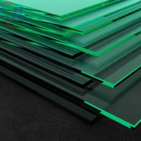 Balustrade en verre avec bords polis, verre de sécurité trempé de 12 mm