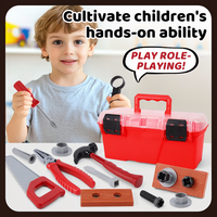 Jouet d'imitation : Mini perceuse électrique et ensemble de vis, boîte à outils de mécanicien pour enfants