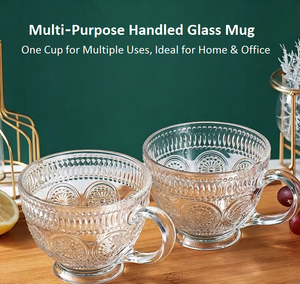 Gobelet en verre de style nordique de 400 ml avec motif floral, réutilisable et portable, à paroi simple, grande capacité, unisexe, pour la maison, le bureau, les cadeaux - Product Image 3