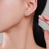 Perhiasan Perak 925 Sterling Model Pir Berhiaskan CZ Anting Tusuk Wanita Elegan Manis Grosir Campuran