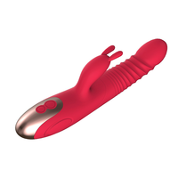 Zunge leckende weibliche Sexspielzeuge Bilder Dildo-Vibrator Teleskop-Schub Dildo Mädchen Sexspielzeug Aufwärmen Kaninchen-Vibrator für Frauen