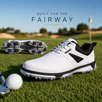 Chaussures de golf à pointes pour hommes, tige en microfibre, semelle extérieure antidérapante MD TPU, EU 40-47