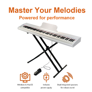 DEMAN XH-8802L Clavier MIDI Piano numérique portable personnalisé en usine, 88 touches lestées, 64 polyphoniques, 800 sons, 8 kg - Product Image 2