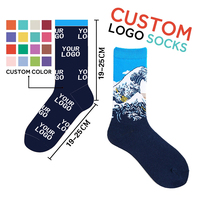 Conceptions gratuites quantité minimale de commande bas Chaussettes personnalisées OEM Chaussettes pour hommes Sport coloré Coton peigné Logo de chaussette personnalisé