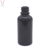 30ml Schwarze Glas-Tropfflasche mit Weißer Silberner Pipette