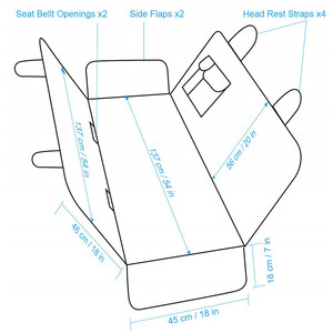 100% impermeable Universal Negro animales pequeños poliéster acolchado hamaca asiento trasero estera perro mascota cubierta de asiento de coche para el coche - Product Image 6