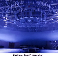 Iluminación Circular de Techo con Certificación TUV, Estructura Curva para Escenarios, Celebraciones, Hoteles, Bares, Bodas, Aleación de Aluminio
