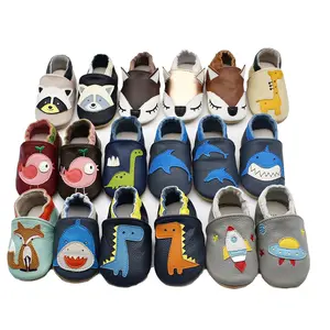 Factory wholesale Newborn Infant Toddler Pu Leather Non-Slip Baby Shoes