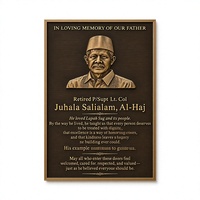 Plaque commémorative personnalisée en alliage d'aluminium massif, marqueur de tombe, inscription en relief CNC