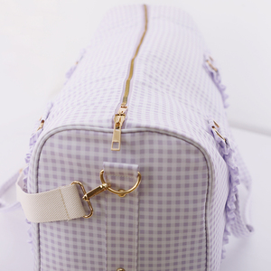 Vente en gros Valise de voyage personnalisée étanche à volants Sac de sport week-end en nylon Buffalo multicolore pour femmes - Product Image 2