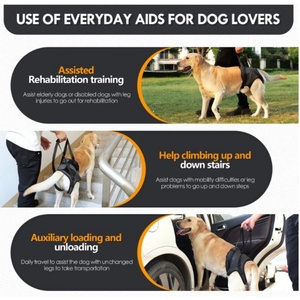 Arnés de elevación premium para perros para patas traseras, soporte ajustable para mascotas y correas auxiliares de poliéster transpirable para movilidad - Product Image 2