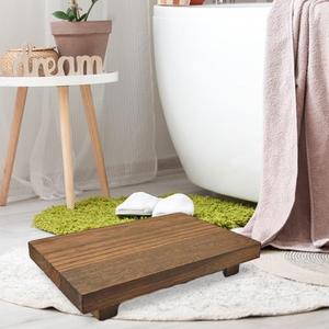 Piedistallo in legno rettangolare tavolino e torta montante per bagno interno per uso domestico - Product Image 1
