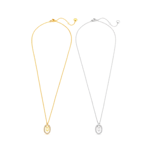 Collana con Ciondolo a Forma di Lettera U con Diamante Angelina, in Acciaio Inossidabile, Tono Oro e Argento, Gioiello Unisex alla Moda, Regalo Trendy - Product Image 4