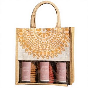 Sac de courses pliable à double compartiment, écologique, avec fermeture éclair, en jute, couleurs personnalisables, pour les marchés, les centres commerciaux, l'alimentation et l'outillage - Product Image 1