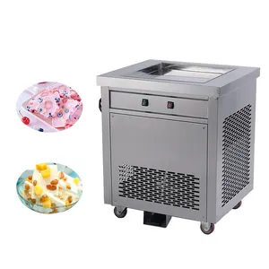 Коммерческая Машина для жарки мороженого, плоская сковорода, машина для жарки мороженого из Таиланда, машина для рулона мороженого