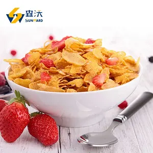 Jinan Sunward breakfast cereals equipment supplier corn flakes snacks making machine