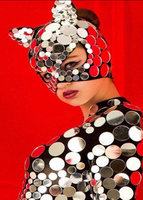 Costumes de fête et d'événement de spectacle / Tenues de danseuse Combinaison miroir pour femme à vendre