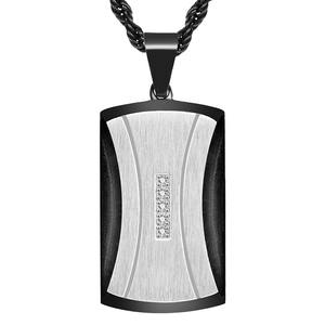 Minimalista hecho a mano impermeable deslustre libre Pvd 316 Acero inoxidable joyería de moda colgante collares para hombres hombre - Product Image 2