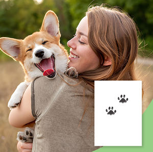 14-teiliges Set Baby Meilenstein-Karten ohne Tinte Umweltfreundliches Papier-Druckset für Hund Katze Haustier Hand-/Pfotenabdruck Neugeborenen-Set - Product Image 4