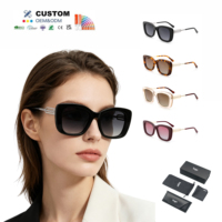 Nuevas Gafas de Sol de Acetato de Lujo con Diseño de Mariposa, Protección UV400, para Mujer, Moda de Alta Gama, Venta Directa de Fábrica